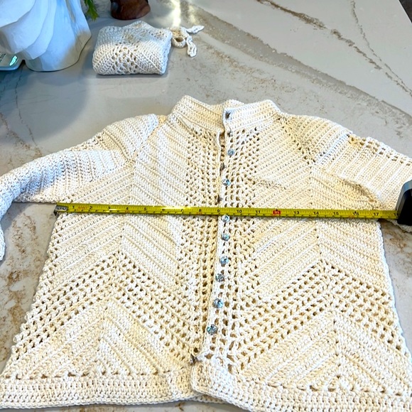 Hand crocheted tank and sweater !🤩🤩🤩 One of a kind from Newport Beach, Ca 💖 - Picture 8 of 8